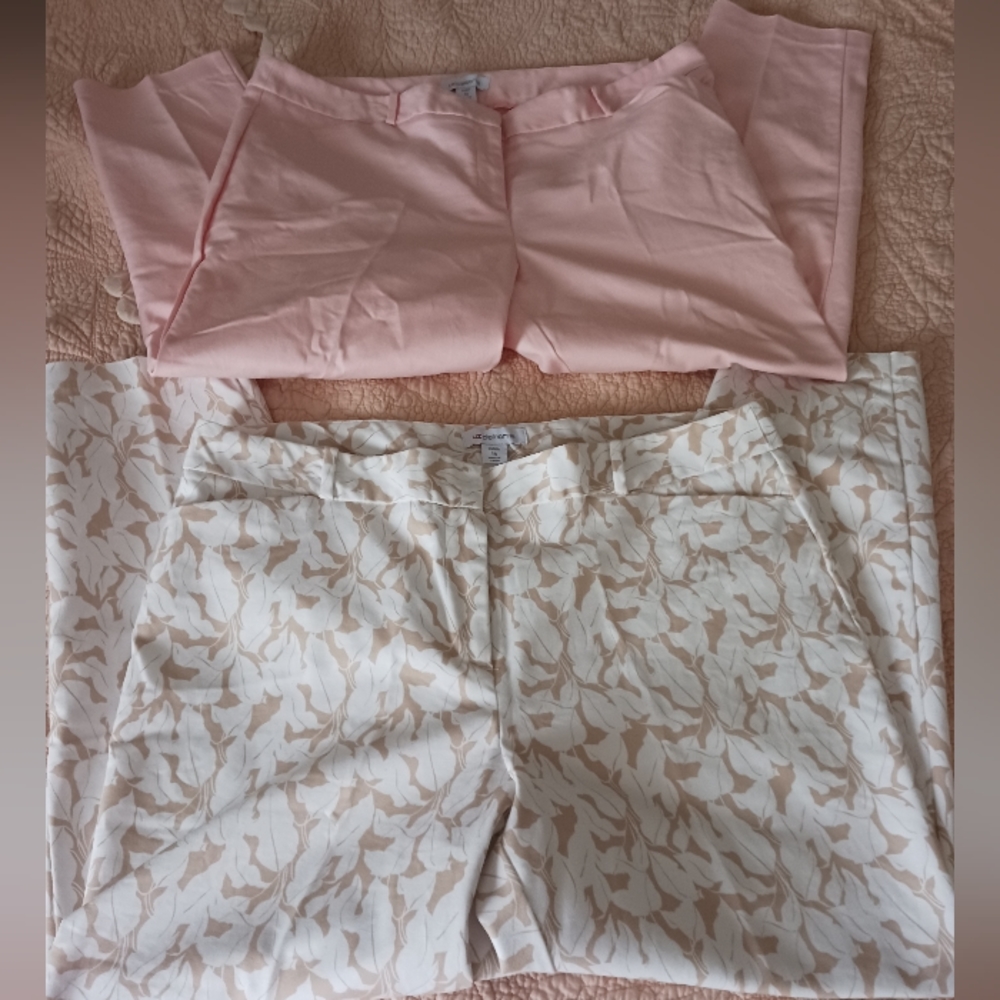 Set of 2 Liz Claiborne "Emma" pants Spring 16 NWOT Stretch Slim Straight leg - Picture 4 of 8